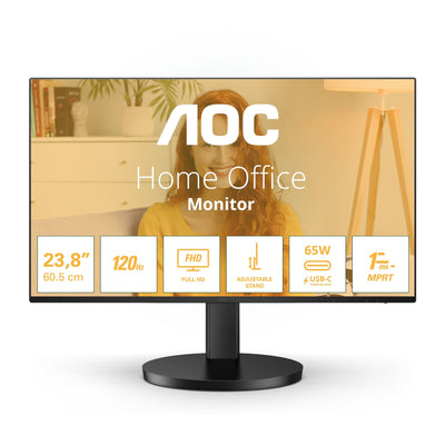 AOC Monitor 60,5CM 23,8 24B3CF2 16:09 HDMI + USB-C IPS Lift Black Retail — image 1