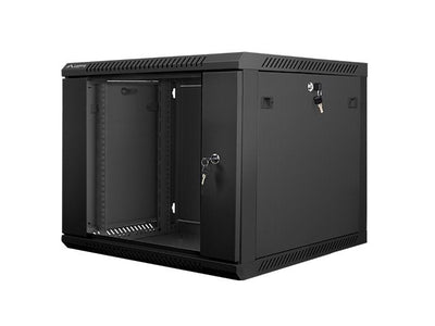 Lanberg Cabinet Mural WF01-6609-10B Black 19\1 9U IP20 600X600X501MM Up To 60KG Charging Accesorios Assembly — image 1