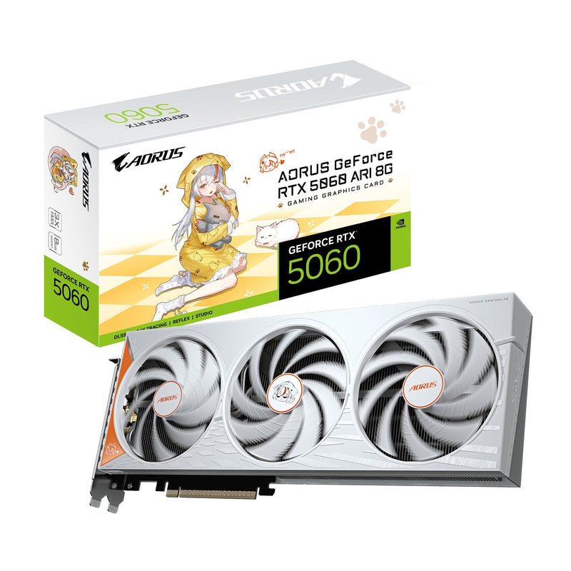 Gigabyte Graphics Card GeForce Rtx 5060 Aorus Ari 8GB GDDR7 Reflex 2 Rtx Ai DLSS4.5