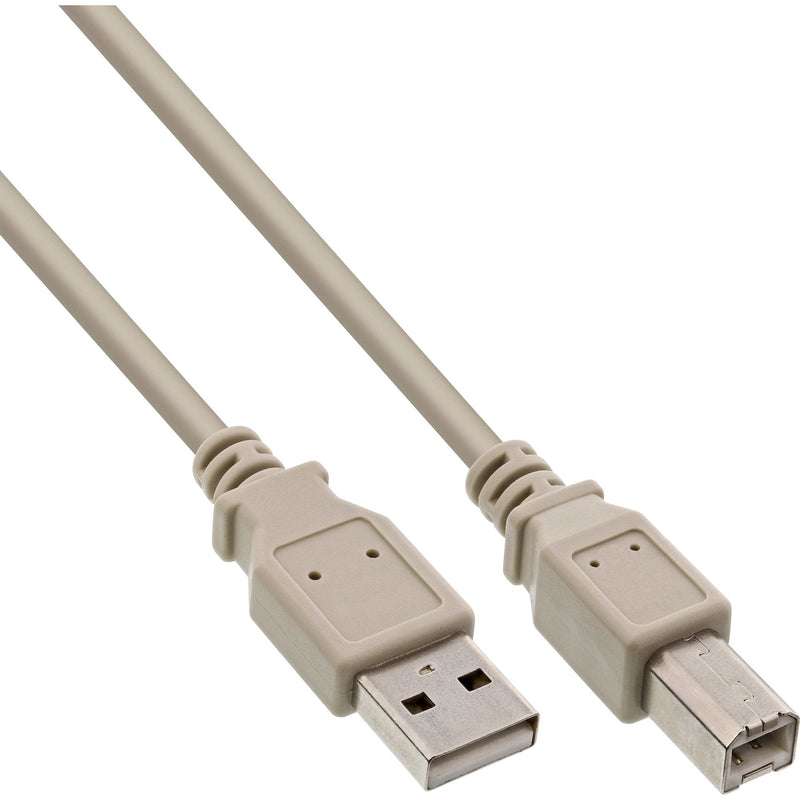 Inline USB 2.0 Cable Type a Male a Type B Male Beige 5M