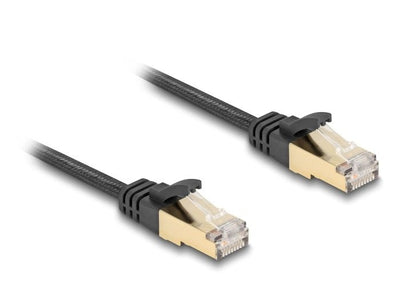 Delock RJ45 Network Cable Flat Trenzado CAT.6A S/FTP Male 5M — image 1