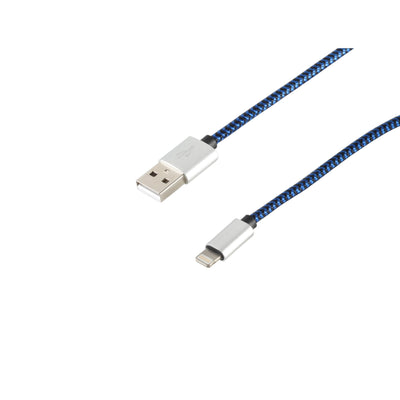 Cable Charging Lightning 8 Pines Nylon Blue 2,0M — image 1