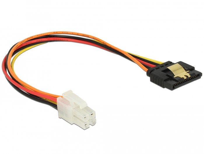 Delock 85519 Cable P4 4PIN M SATA 15PIN H 0.20M