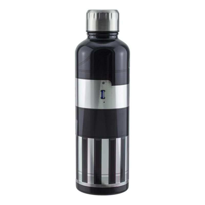 Paladone Darth Vader Lightsaber Metal Water Bottle Uso Diario 500ML Steel Inoxidable Black Silver