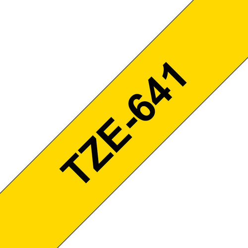 Brother TZE-641 Tape Printer Labels Black Sobre Yellow — image 1