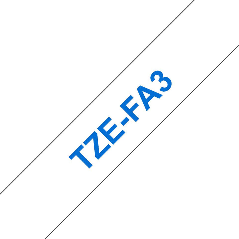 Brother Tape Textil TZEFA3 Blue Sobre White Roll (1,2CM X 7,99M) 1 Bobina P-touch PT-D200