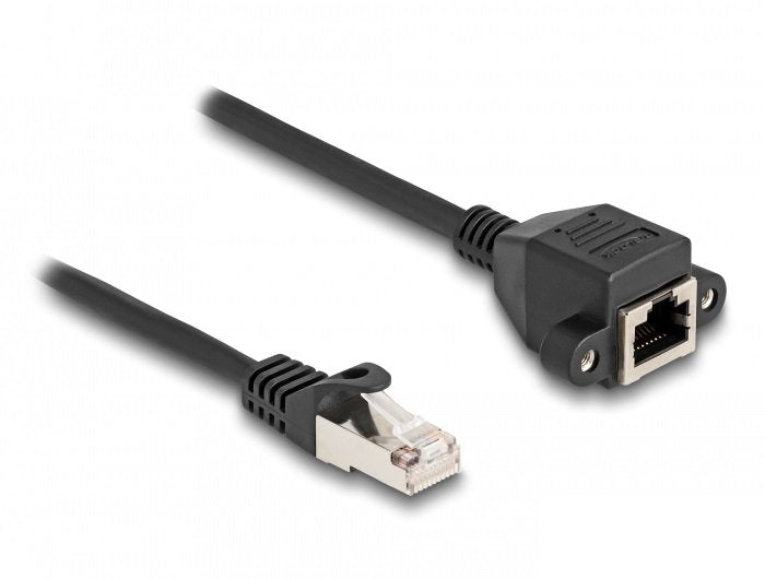 Delock 80195 Cable Extensión RJ50 Male a Female S/FTP 3M Black