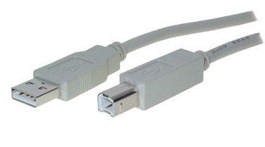 Helos USB 2.0 Cable Serie Printer B, 5M, Grey
