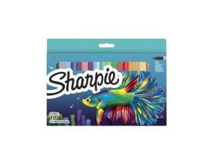 Sharpie Marker Permanentmarker Fine Big Pack Fish 6 Units