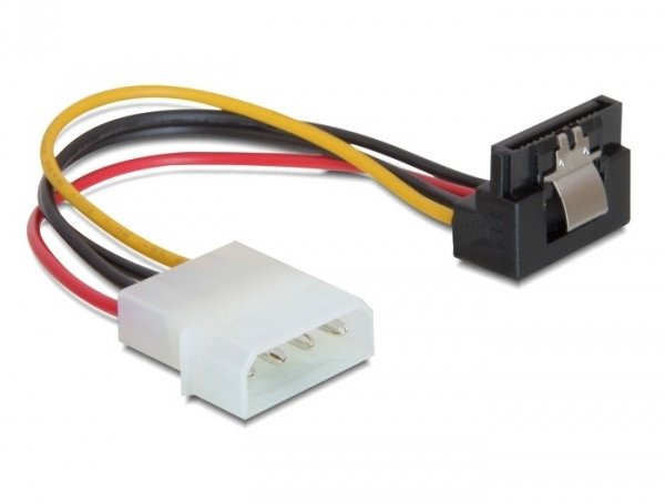Delock Cable Power SATA HDD Metal Clip 4 Pin Male Angulo