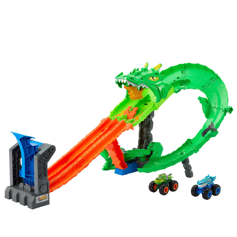 Hot Wheels Pista Dragon Destruction Monster Trucks