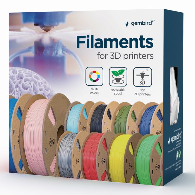 Gembird Bobina Filamento Pla Plus 1.75MM 1KG Yellow