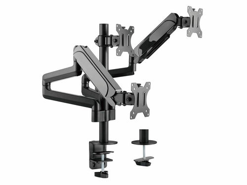 Equip Stand Desk Tres Arms 3 Screens 17 - 27 Aluminium Muelle Gas Tilt And Rotating Max. VESA 100X100 — image 1