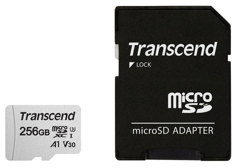 Transcend microSD 256GB CL10 UHS-3 300S / Adaptador SD Included