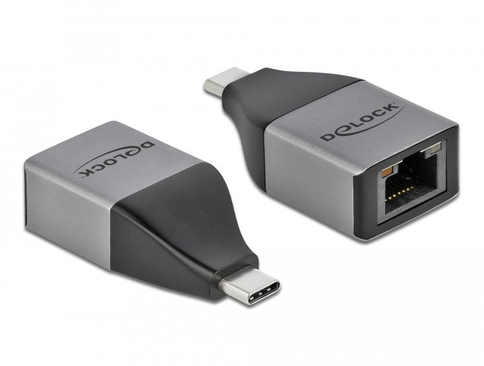 Delock 64118 Adapter USB Type-c, Ethernet 1000 Mbit/S, Grey