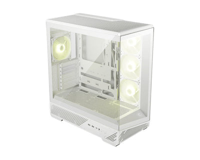 MSI Box Mag Cloth 130R Pz WHITE,3X2.5+2X2.5/3.5,3X120+1X120MM (ARGB),2XUSB3.2 + 1USB3.2 Type C + Audio + Micro — image 1