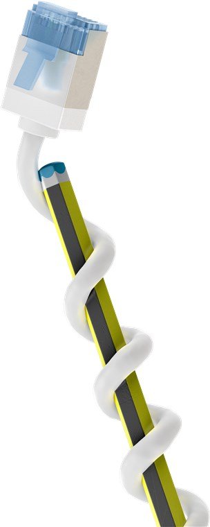 Goobay Cable CAT.6A Ultraflexible Slim U/FTP White 1 Tape Measure Connector Extracorto 74332 — image 1