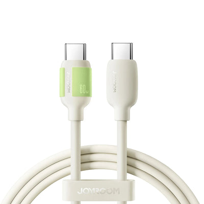 Joyroom Type-c - Type-c Fluorescent Series Cable A53, 60W, 1.2M, Beige (S-A53) — image 1