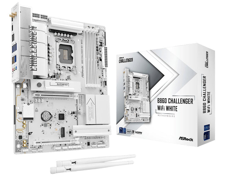 Asrock Motherboard B860 Challenger Wi-Fi DDR5 Intel S1851 White Retail
