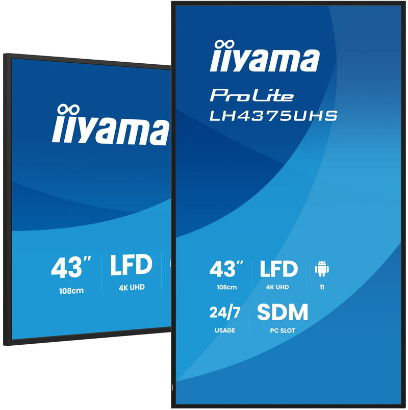 Iiyama 108CM (42,5) LH4375UHS-B2AG 16:9 2x HDMI + 3XDP + 2x USB
