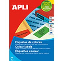 Apli Labels Amarillas Permanentes 210.0 X 297.0MM 100 Hojas