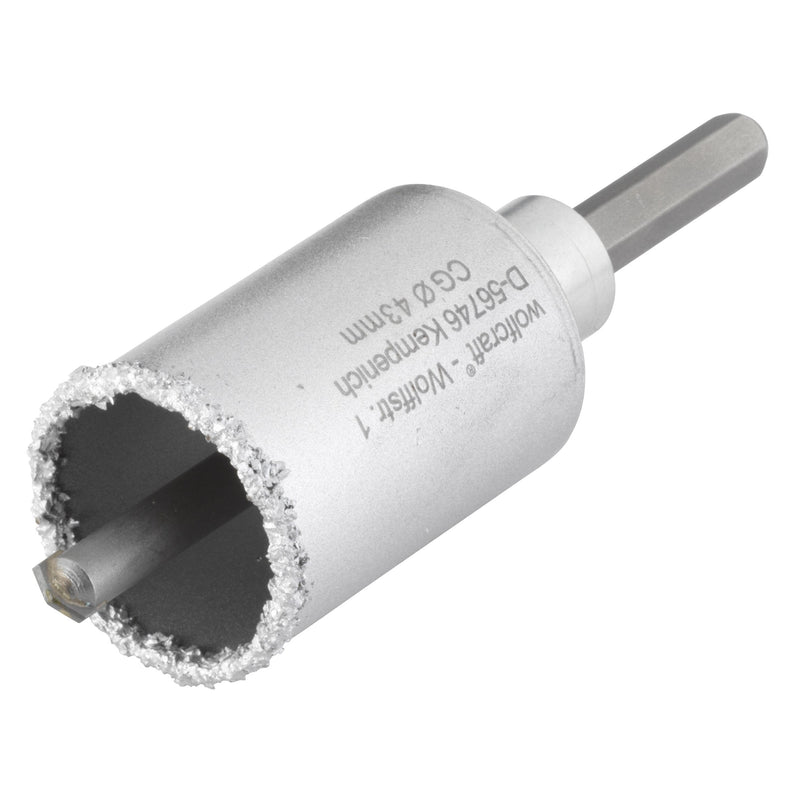 Corona Perforación Recubierta Carburo Tungsteno, With Adapter Ø43 X 55MM
