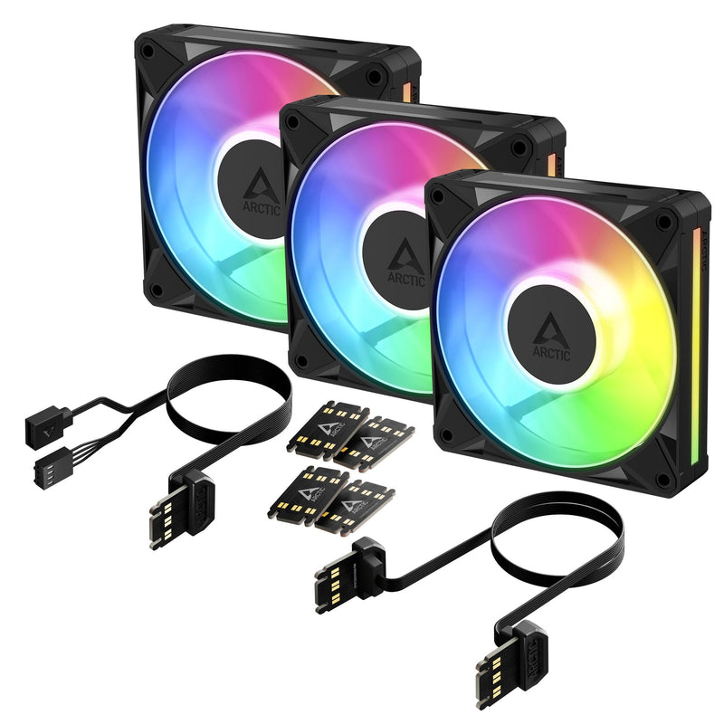 Arctic Fan PC Bionix P12 A-rgb Black White Pack 3, 120MM) ACFAN00337A