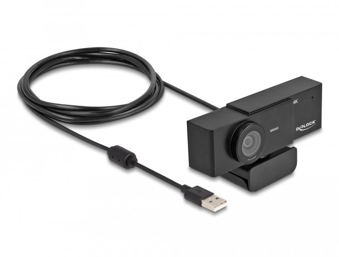 Delock Webcam USB UHD With Microphone 4K 30 HZ Punto Vista 110° And Tripod