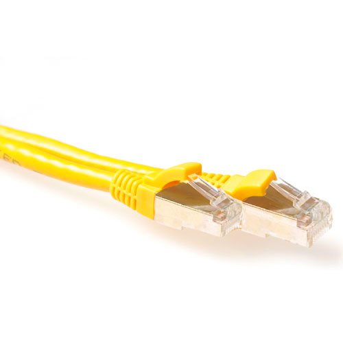 Yellow 15 Meter SFTP CAT.6A Patch Cable Snagless With RJ45 Connectors
