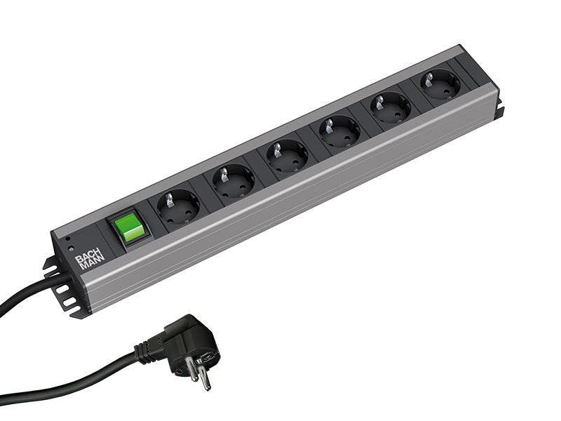 Bachmann Power Strip 19 6 Salidas 90° Black 2,0M
