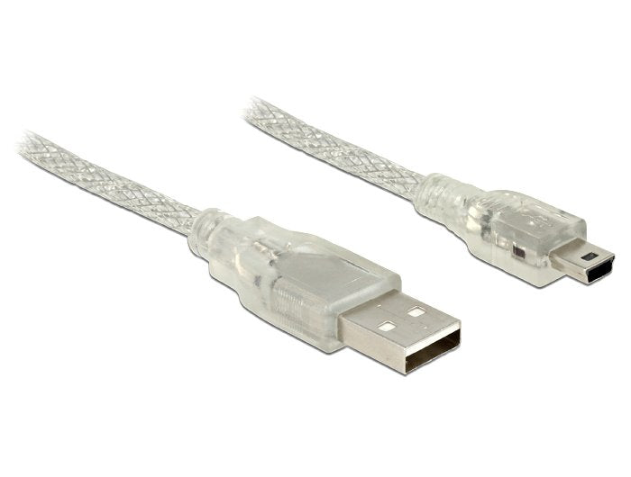 Delock 83907 USB Cable 2.0 Tipo-a Male USB 2.0 Mini-b Male 2M Transparent