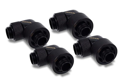 Alphacool Eiszapfen 16/10MM Boquilla Rosca Giratoria 90° G1/4, Connection Black Mangueras Blandas (pvc, Silico — image 1