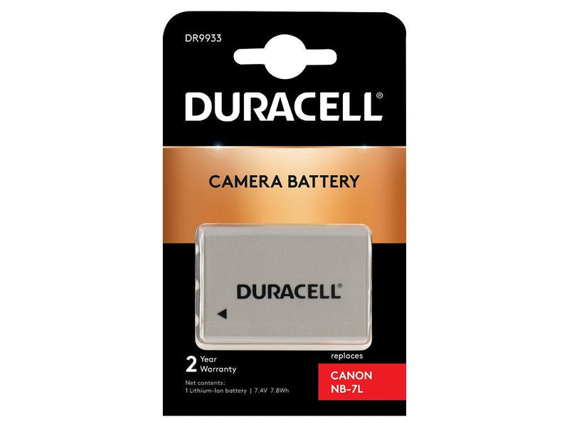 Duracell Digital Camera Battery 7.4V 1050MAH Replaces Canon NB-7L DR9933