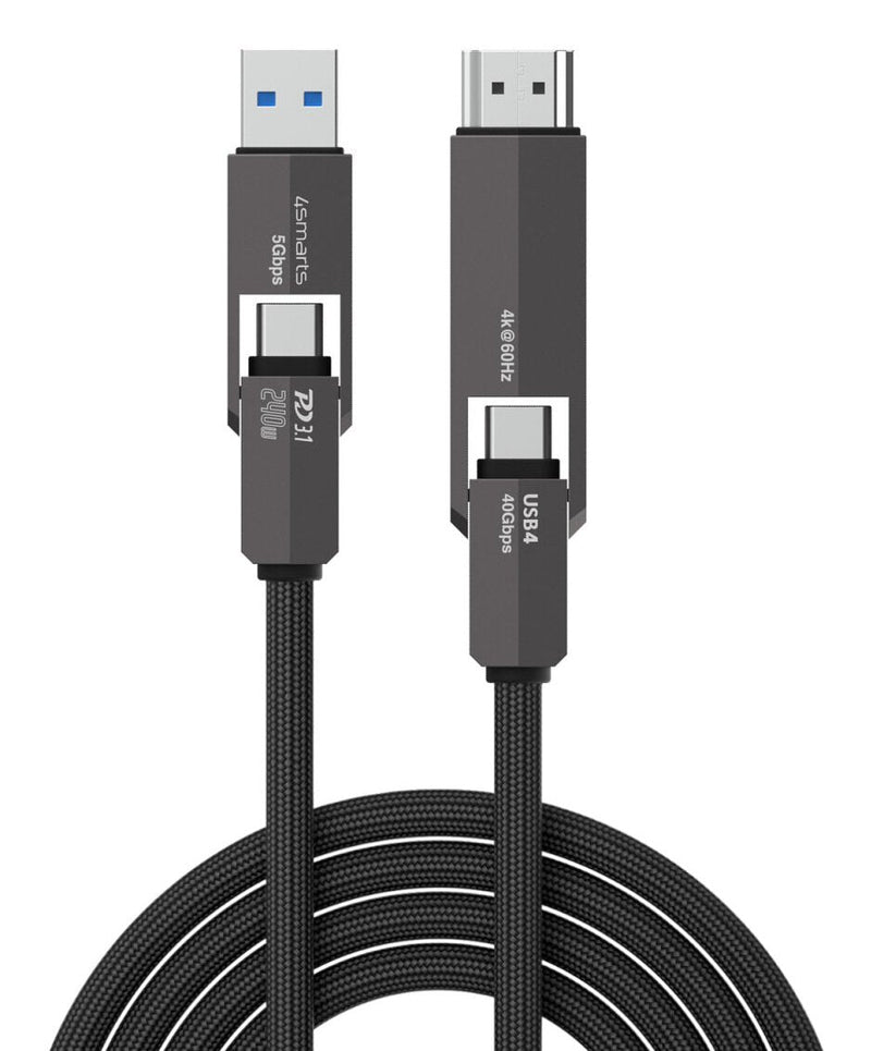 4SMARTS Cable USB4 HDMI Combocord 240W 1,5M