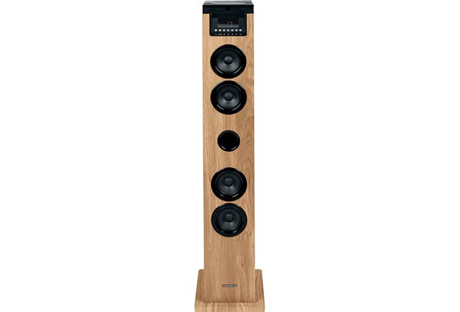 Thomson Sound Tower 60W Cd USB SD Radio Aux Controller Wood/Black DS122CD