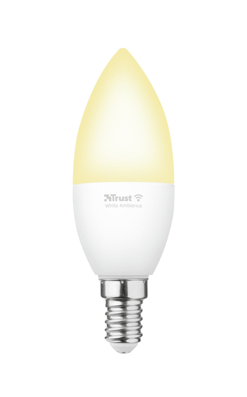 Trust E14 LED Cct Wi-Fi Smarte Wi-Fi Led-kerze, Lichtstimmung White Fassung E14, Ihrem Smartphone/Tablet a Ste