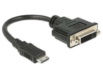 Delock Adapter HDMI Mini-c Male DVI 24 + 5 Female 20CM — image 1
