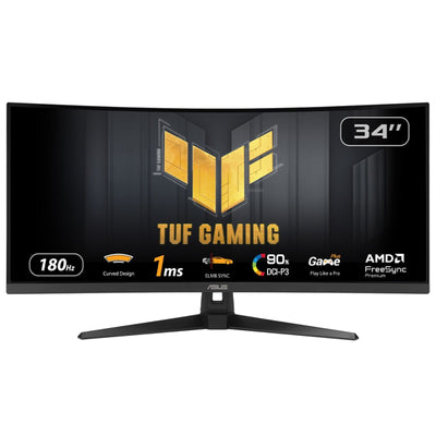 ASUS Tuf Gaming VG34VQ3B 34VA Wled Curved 1500R Uwqhd 21:9 180HZ 400CD M2 1MS 2X2W 2x HDMI 2XDP Black — image 1