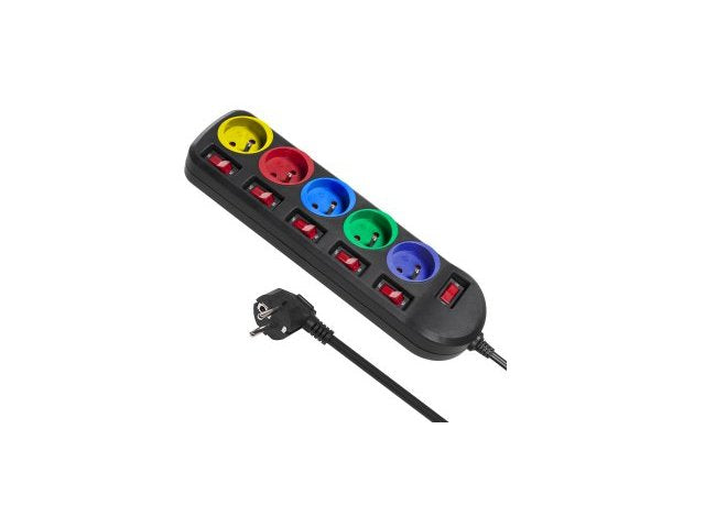 Power Strip 1,5M Cable Alargador 5 Sockets MCE204M