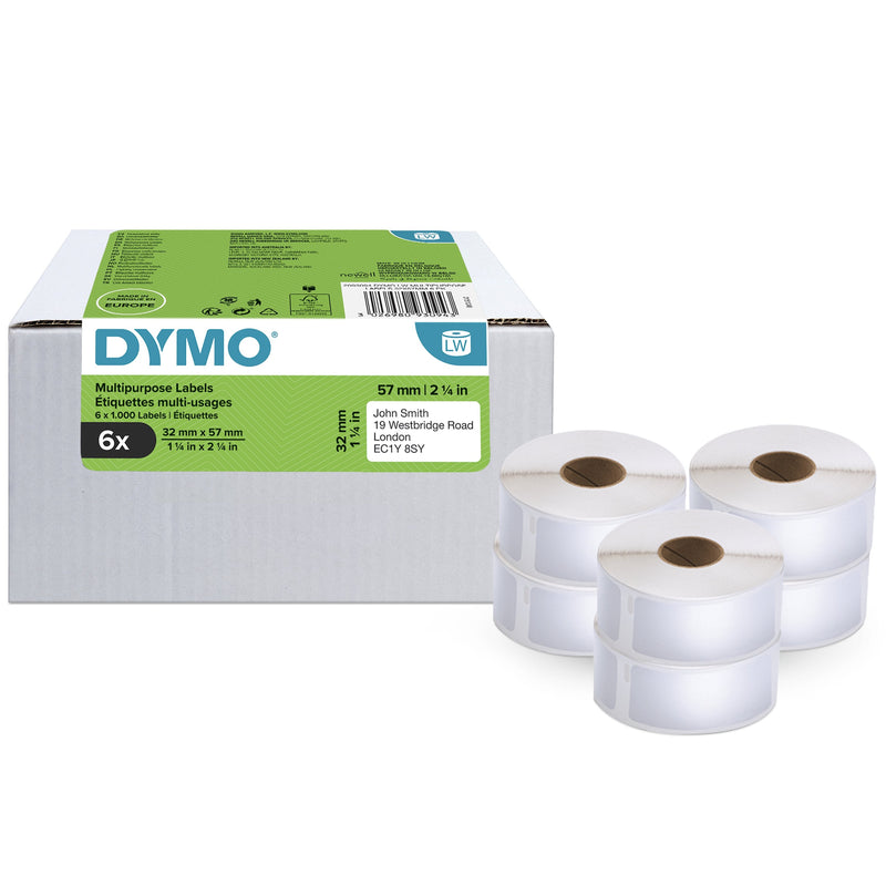 Dymo 2093094 Labels Removibles Multiusos 6 Pieces 11354 Genuine