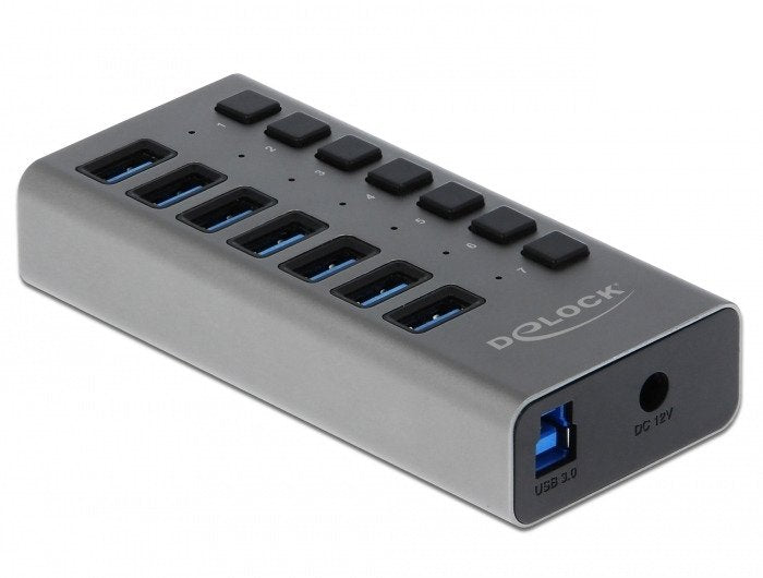 Delock Hub Superspeed USB 3.0 With 7 Ports + Switch