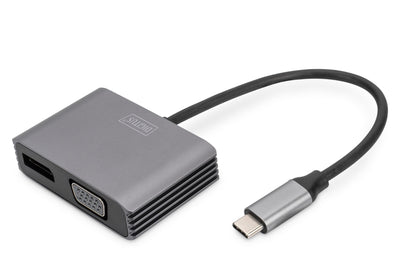 Digitus USB-C DP + VGA Grafik-adapter Usb-c-dp, VGA 4K/30HZ Silver — image 1