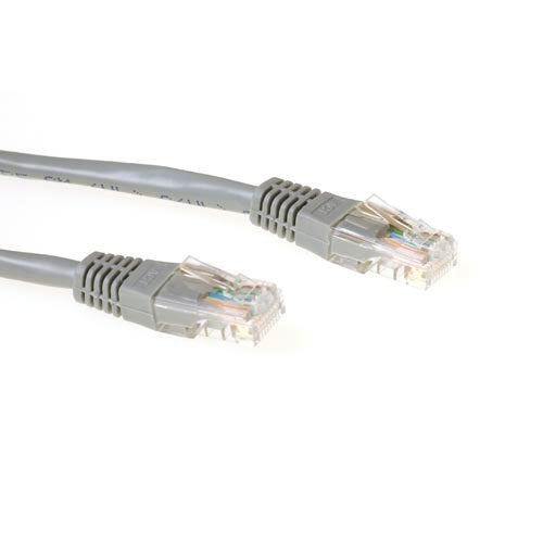 Grey 10 Meter U UTP CAT.5E Patch Cable With RJ45 Connectors
