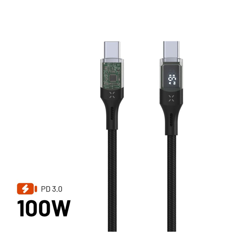 Cable Fixed USB-C With Screen Stand Pd, 2M, USB 2.0, 100W, Black