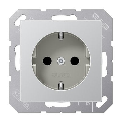 Jung A1520AL Schuko Socket Power Alu — image 1