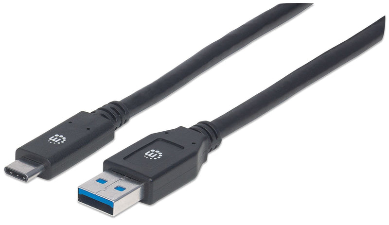 Manhattan USB Cable 3.1 Gen 1 3M Type-a Male a Type-c Male 5Gbps Black
