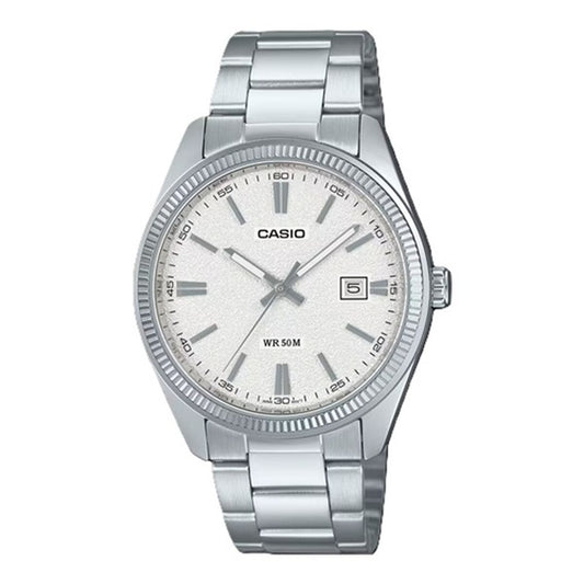 Casio Men's Watch Casio Date - White, Matte Dial (Ø 38,5 Mm)