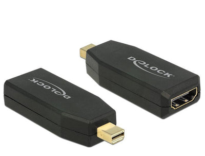 Delock Adapter Mini DisplayPort 1.2 Connector Male HDMI Connector Female Black 4K Pasivo — image 1
