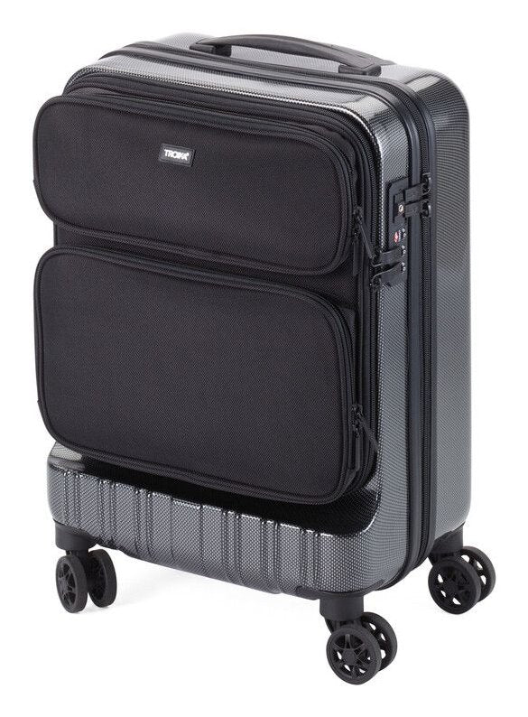 Troika Maleta LUG02/Cb Tranvía Armazón Duro Grey 47 L Acrilonitrilo Butadieno Estireno (abs), Nylon, Policarbo
