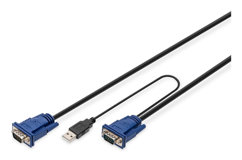 Digitus Cable KVM VGA Ps/2 USB HD DB15/M 2XMINIDIN6/M USB Tipoa/M HD DB15/M 5M